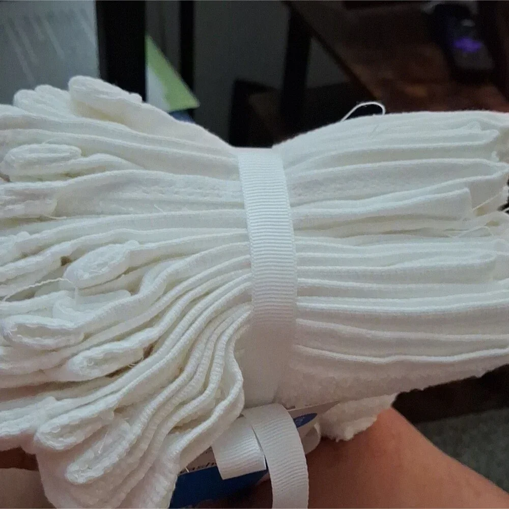 Room Essentials 8 Pack White 100% Cotton Washcloths 12x12 Antimicrobial